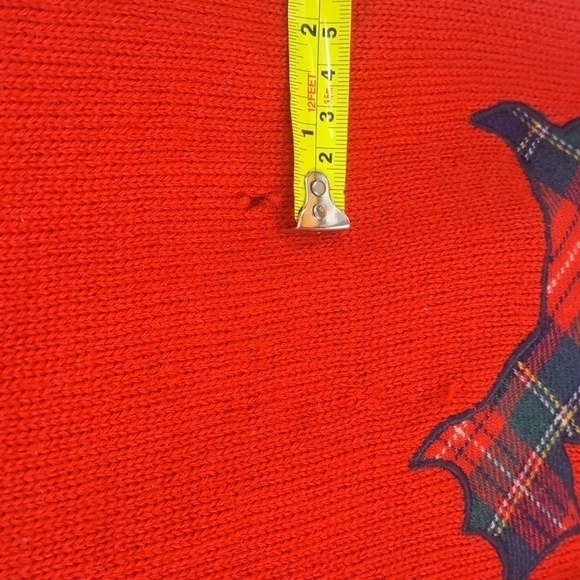Vintage 80's Pendleton Scottish Terrier red & blue virgin wool med sweater vest - Picture 3 of 6